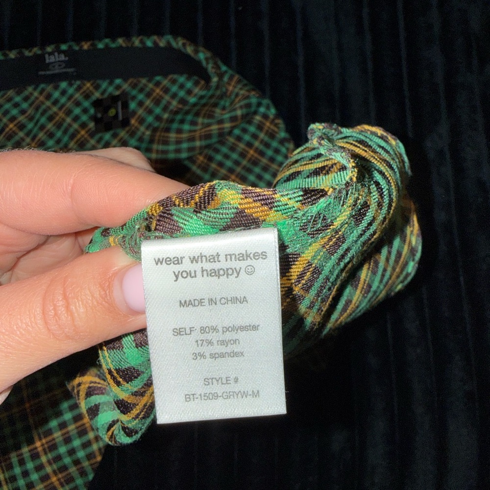 Dressed in LALA Multicolor Plaid A-Line Skirt - Picture 4 of 4